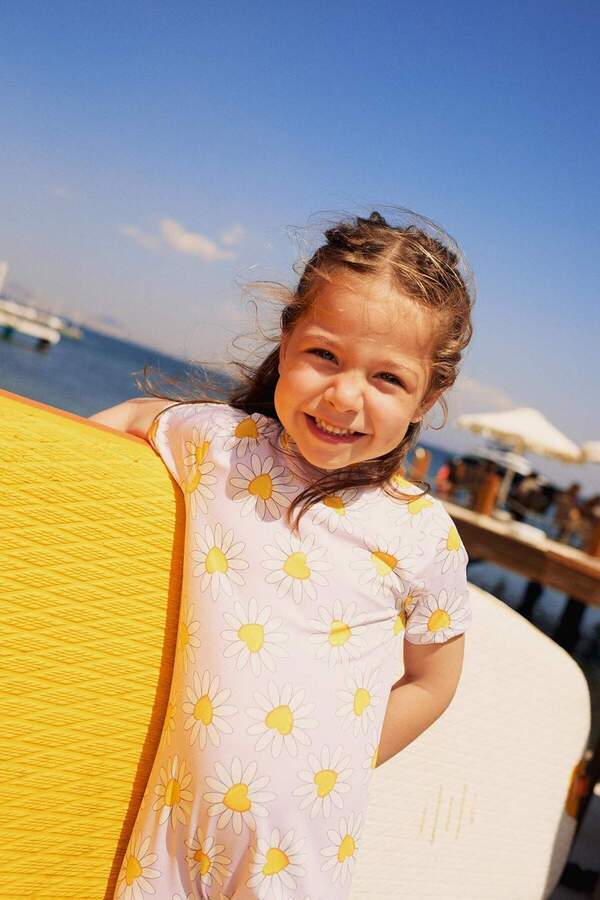 Defacto Çiçek Desenli Mayo Kız Bebek C0797A525SM