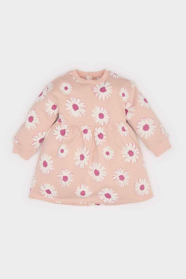 Defacto Çiçekli Uzun Kollu Elbise Kız Bebek E5788A525SP
