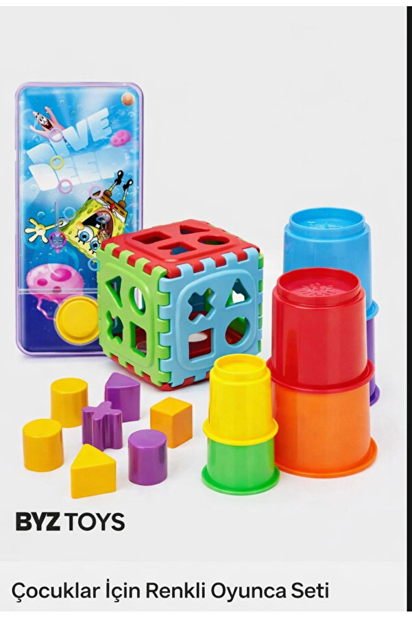 BYZ TOYS Oyuncak Su Oyunu Sevimli Kule Bul Tak Puzzle Eğitici Zeka Geliştirici Set