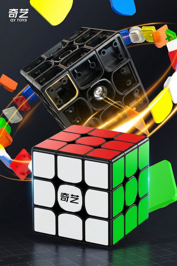 TUENGİ STORE QY Toys Profesyonel 3x3 Hız Küpü - Lisanslı QiYi Zeka ve Sabır Küpü Rubik Küp