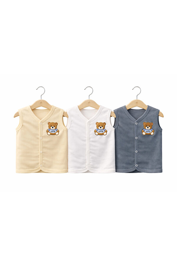 canmana kids&baby %100 Pamuk Yenidoğan Bebek Yelek