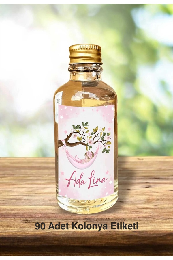 fırsatlar diyarı Hoş geldin Bebek Kolonya Şişe Etiketi Doğum Günü Etiketi / 90 Adet