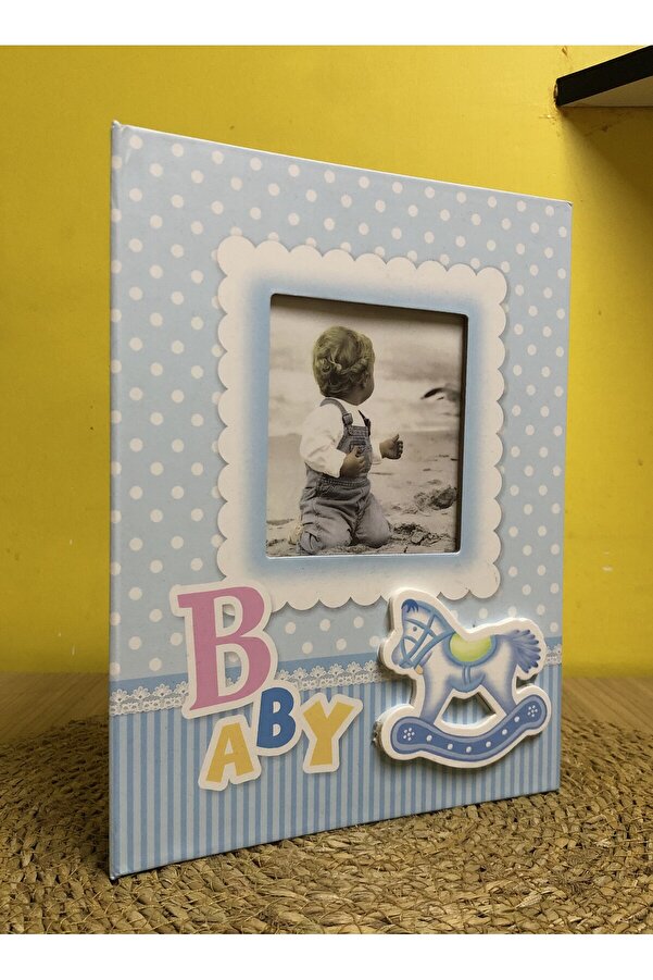 Aledo 10x15cm 200'lük Erkek Bebek Desenli Fotoğraf Albümü ALD-PP46200-2mavi