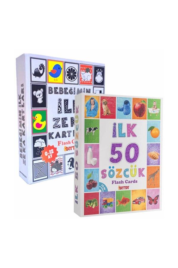 FeyzaDesign İlk 50 Sözcük ve Zeka Kartları - Eğitici Bebek Oyuncakları