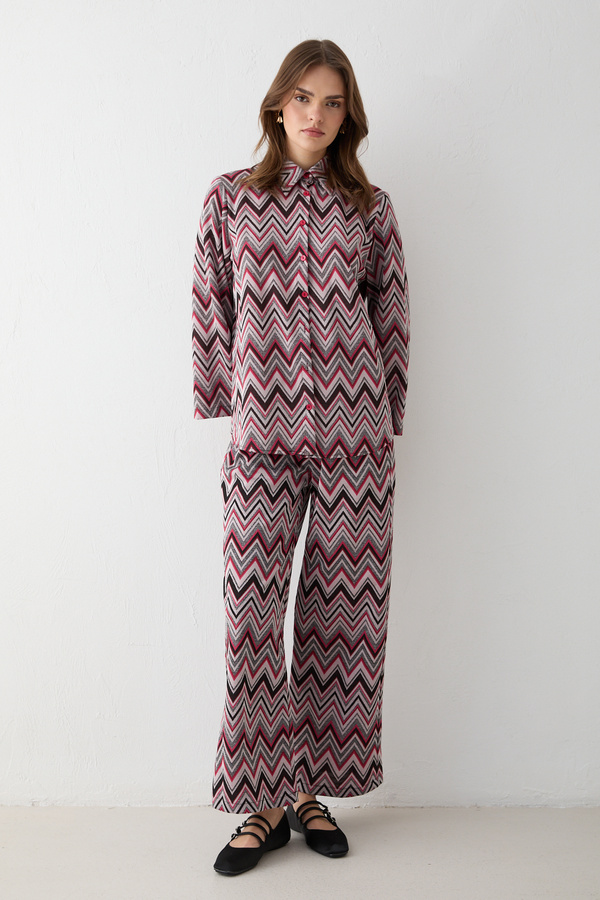 Melike Tatar Zik Zak Knitted Set 32-3605-1