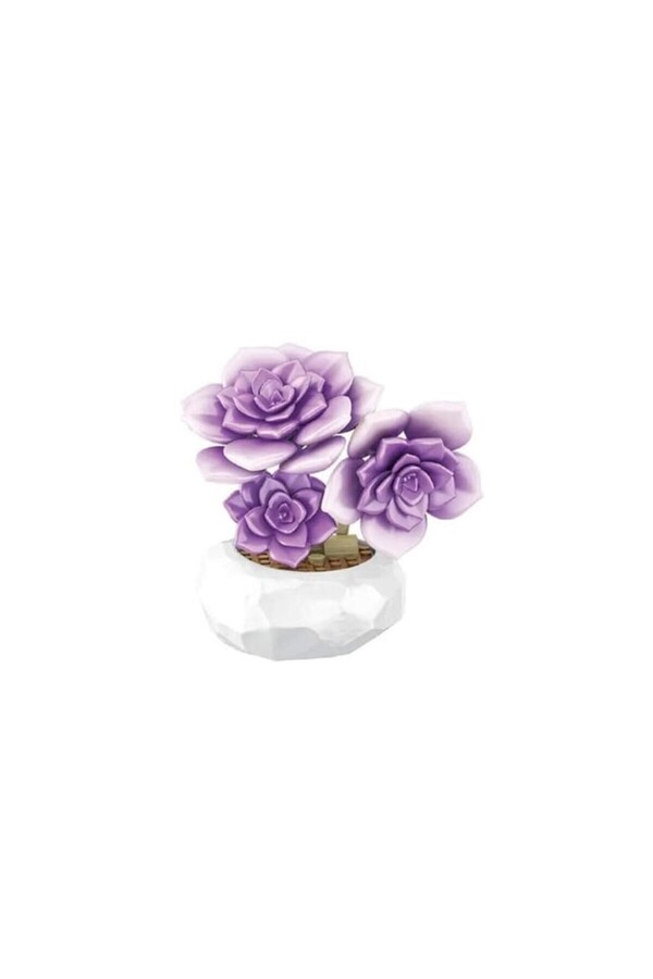 NW NessiWorld P657061 MOR SUKULENT MODEL 76 PARÇA BLOCK OYUNCAK