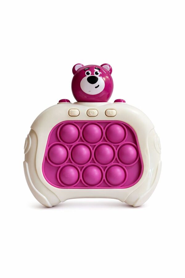 ZİVENTA Ayı Popit Işıklı Refleks/Hafıza 4 Modlu Speed Push Bubble Oyunu Çocuklar İçin Eğitici Zeka Oyunu
