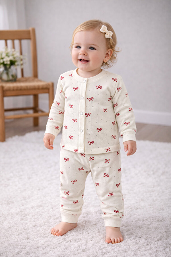 greenmoss Green Moon Baby Nefes Alan Delikli Pamuklu Bebek Pijama Takımı