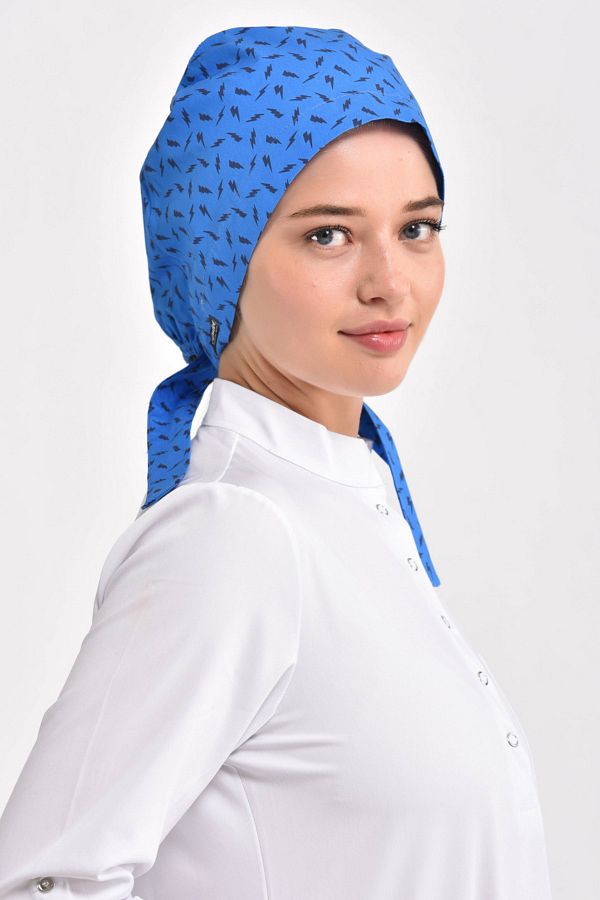 Owlet Medikal-Lightning Pattern Surgical Hijab Bonnet 1