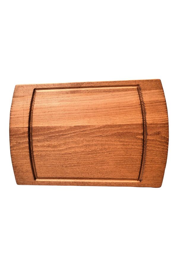 kütükland-Beech Oval Presentation Steak Chopping Cutting Board Small 1