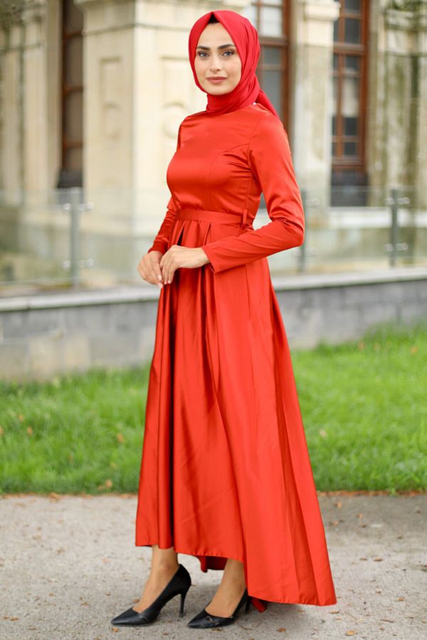 Long dress satin hijab outlet