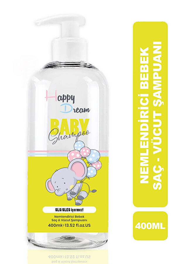 Happy Dream Bebek Şampuanı Göz Yakmayan %100 Vegan Fomül 400ml