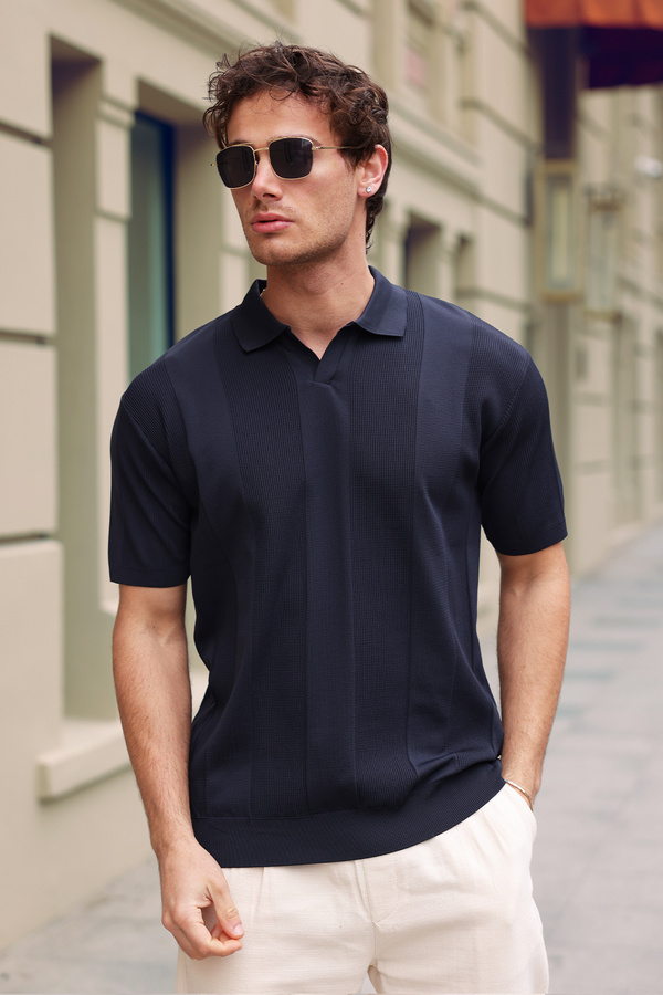 aziso Polo Neck Men's T-Shirt