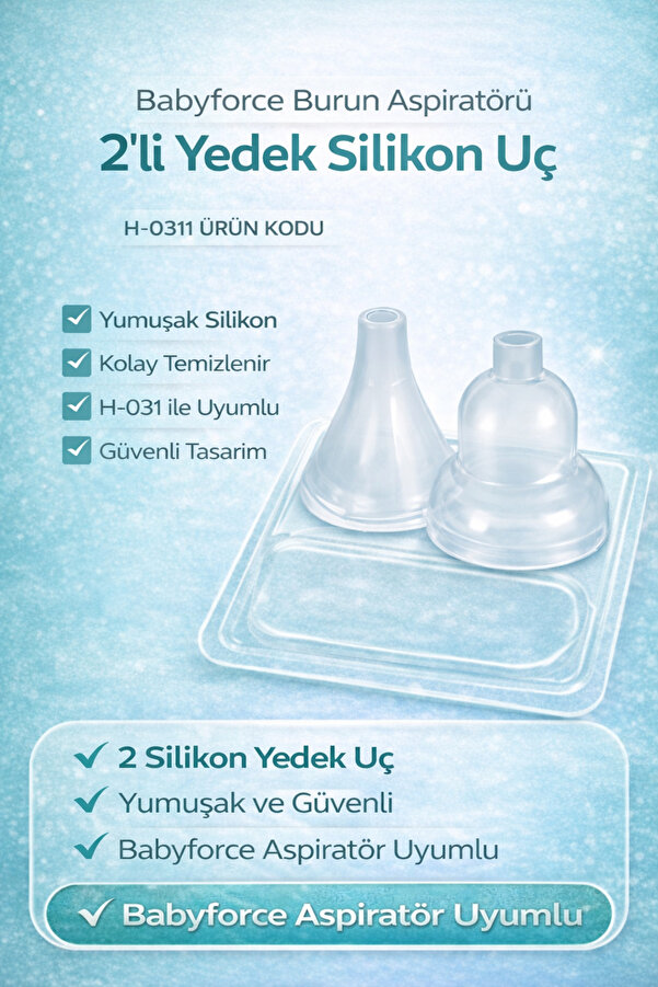 Baby Force BR-8820 Uyumlu 2’li Yedek Silikon Başlık