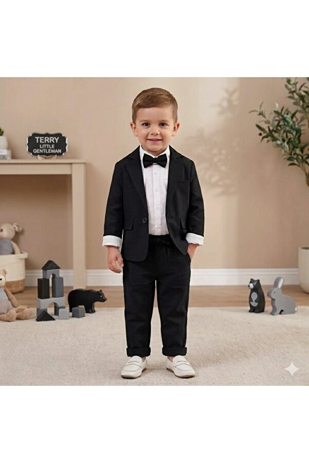 Momivi Kids Erkek Bebek&Çocuk Papyonlu ve Gömlekli 4'lü Bebek Mevlüt ve Bayram Seti