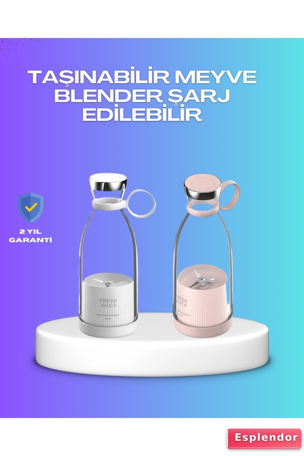 esplendor Çevre Dostu Cam Gövdeli Kablosuz Smoothie Blender