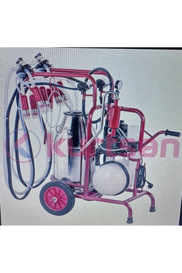 Kurtsan Çift Sağım Tek Güğüm Süt Sağma Makinası (Yağlı) (300cc) Silikon memelik 40 LT