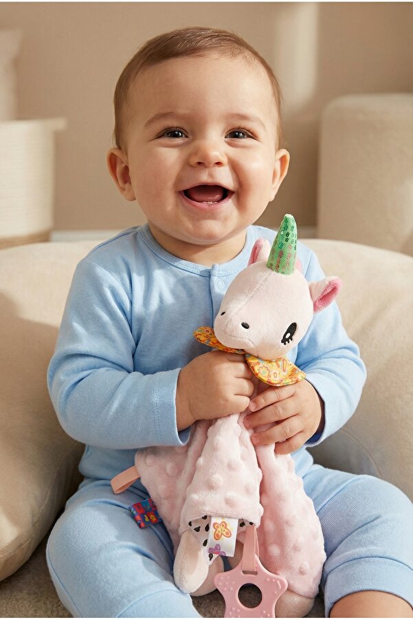 BBSKY Diş Kaşıyıcılı Güvenli Bebek Uyku Arkadaşı, Unisex Peluş Sarılma Oyuncağı