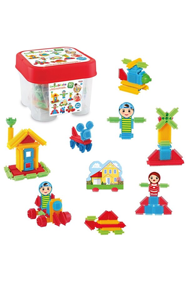 FeyzaDesign Eğitici Bloklar ve Oyuncak Seti - 80 Parça, 3+ Yaş