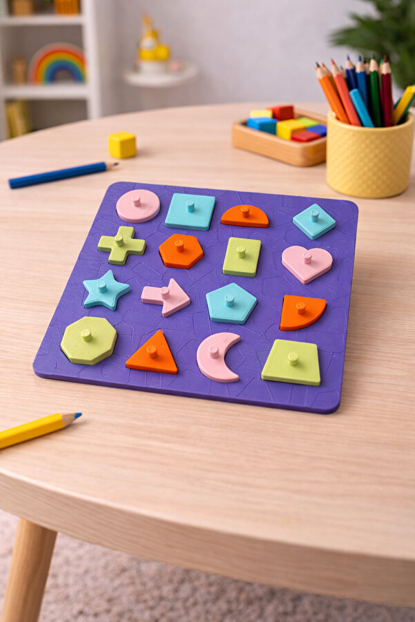 BitByteBrick Bul-Tak Eğitici Oyuncak – Şekil Öğrenme ve Zeka Geliştirici Puzzle Seti
