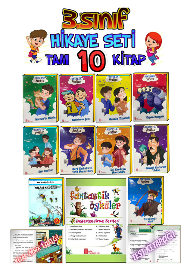 Ata Yayıncılık 3 Ve 4.sınıflar Için Okumayı Sevdiren Kutulu 10'lu Hikaye Kitabı Seti