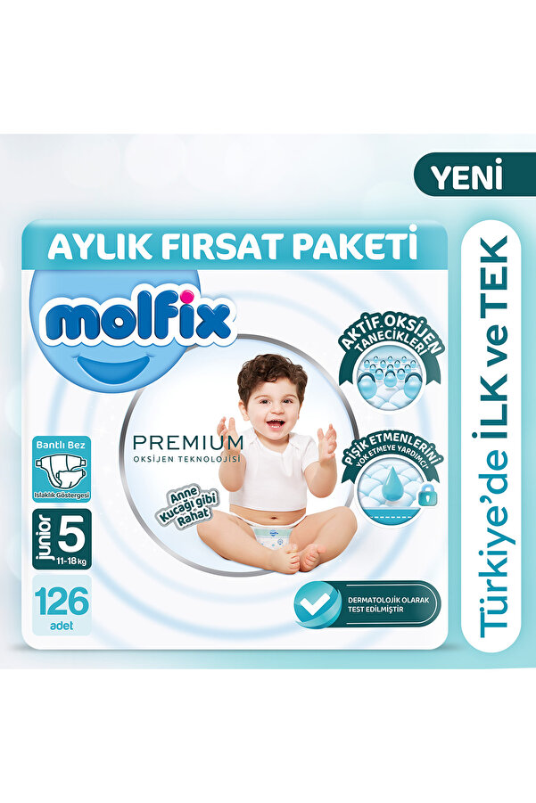 Molfix Premium Aylık Fırsat Paketi 5 Beden 126 Adet