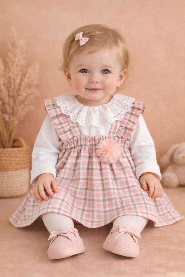 Baby Rose Fırfır Yakalı Jile Takım