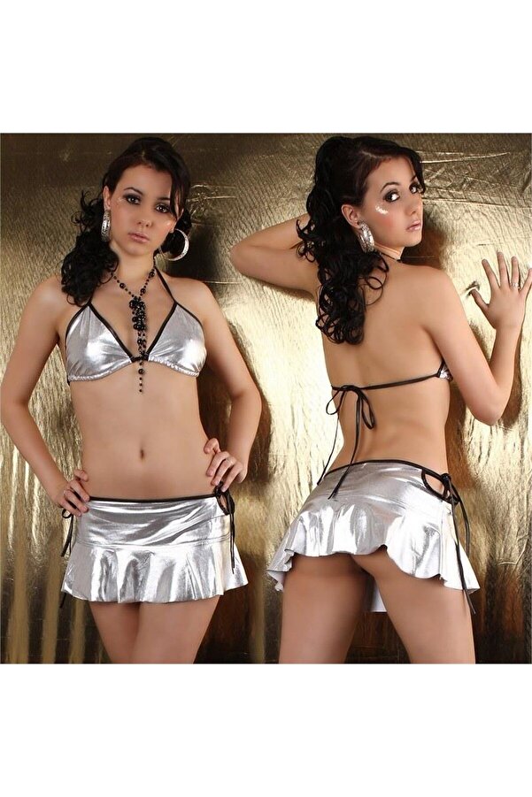 AyrStore Tp101433 Parlak Etek Bikini Takım