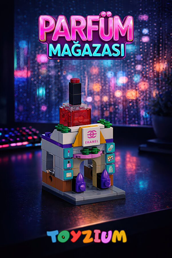 Shem Parfüm Mağazası Yapı Blok Seti (112 Parça) - Mini Mağaza Model Yapım Seti