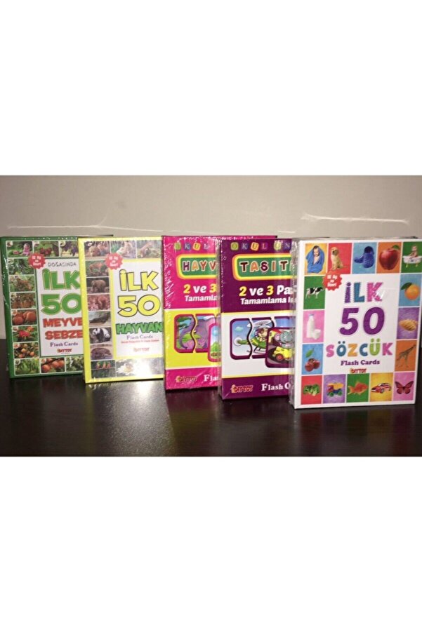 FeyzaDesign 0-2 Yaş Bebek Zeka Kartları Eğitici 5'li Set