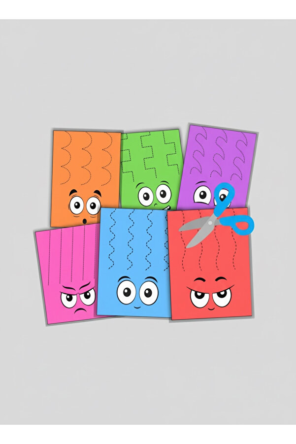 JACA 36 Adet Okul Öncesi Çizgi Takibi Boyama Worksheet Motor Becerisi Geliştirme A4 Sayfaları