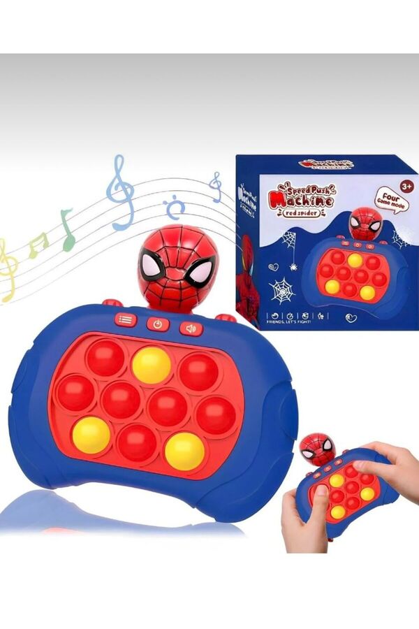 ZİVENTA Spider Popit Işıklı Refleks/Hafıza 4 Modlu Speed Push Bubble Oyunu Çocuklar İçin Eğitici Zeka Oyunu