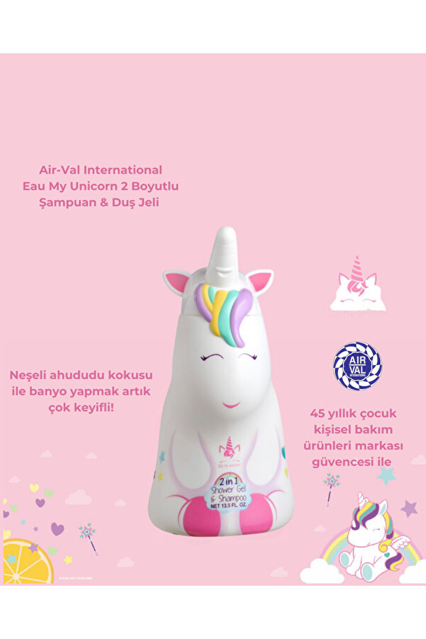 Air-Val Eau My Unıcorn Duş Jeli & Şampuan 2D 400ml