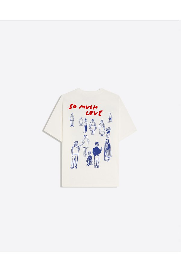 Disante So Much Love Printed Crew Neck Oversize Trendy Women's T-Shirt