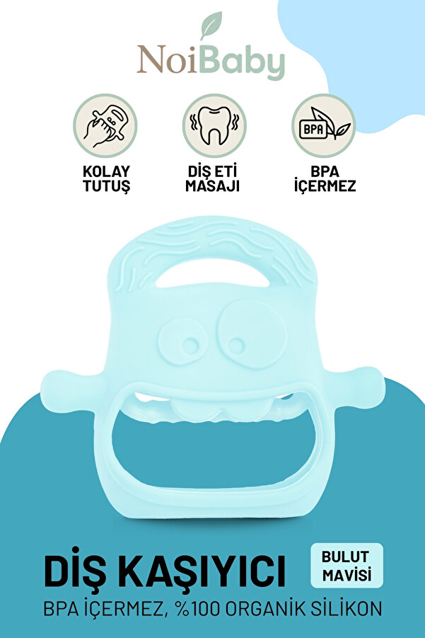 NoiBaby Bebek Diş Kaşıyıcı Silikon - Mavi
