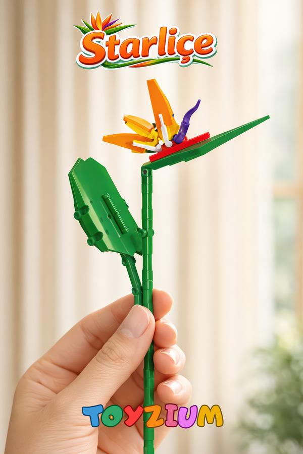 Shem Florist Starliçe Cennet Kuşu Yapı Blok Çiçek Seti (61 Parça) - Strelitzia Reginae Plant Series