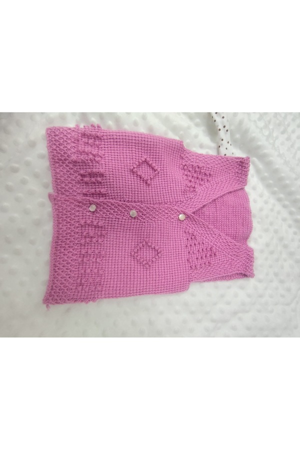 örgü Tunus işi bebek yeleği