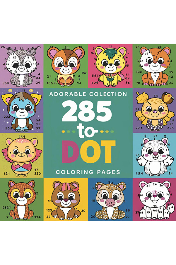 JACA 285 Sayfa Dot-to Dot Boyama Sayfaları Sayılarla Çizim Motor Becerici Geliştirme A4 Sayfaları