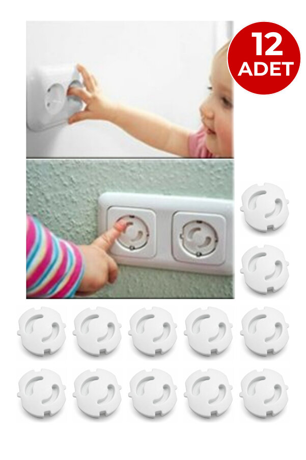 ketbox 12 Adet Priz Kapatıcı | Çocuk Güvenlik Priz Kilidi | Bebek & Çocuk Priz Koruyucu