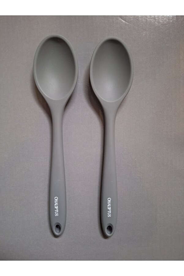 EMPA A V M 2' Li Okaliptus Yanmaz Yapışmaz Küçük (20 CM) Silikon Kaşık Mama Kaşığı