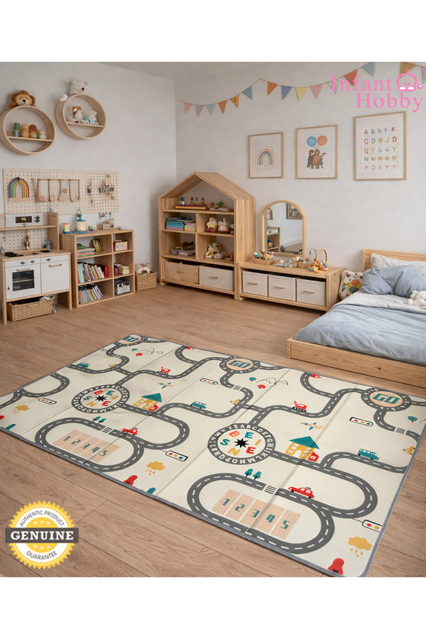 İnfant Hobby Best Friends City Premium Katlanabilir Oyun Matı 130x190x1 Cm (ÖZEL TAŞIMA ÇANTALI)