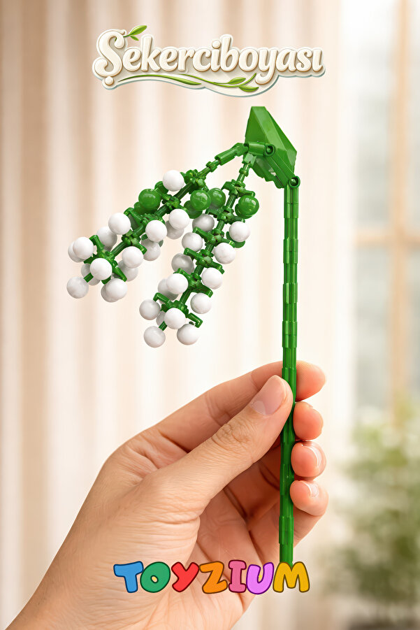 Shem Florist Hint Şekerciboyası Yapı Blok Çiçek Seti (93 Parça) - Phytolacca Acinosa Plant Series