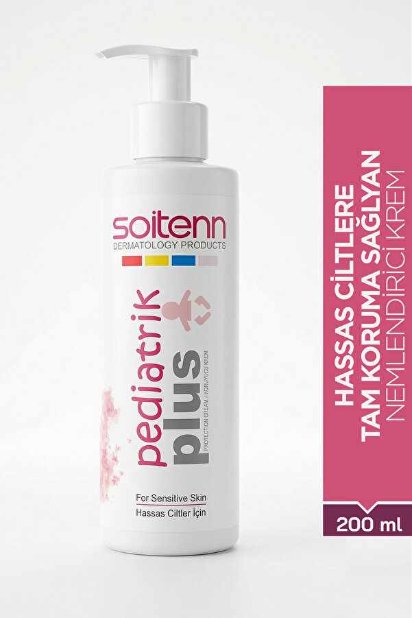 SOİTENN Pediatrik Plus Bebek Çocuk Hassas Cilt Nemlendirici Koruyucu Pişik Kremi 200 Ml