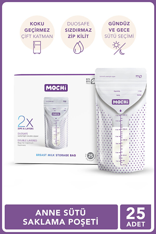 Mochi Anne Sütü Saklama Poşeti 25 Adet