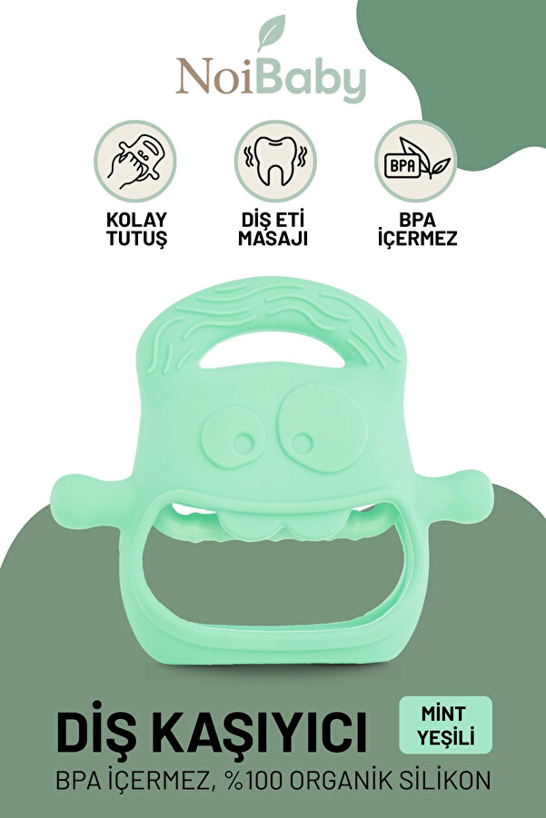NoiBaby Bebek Diş Kaşıyıcı Silikon - Açık Yeşil