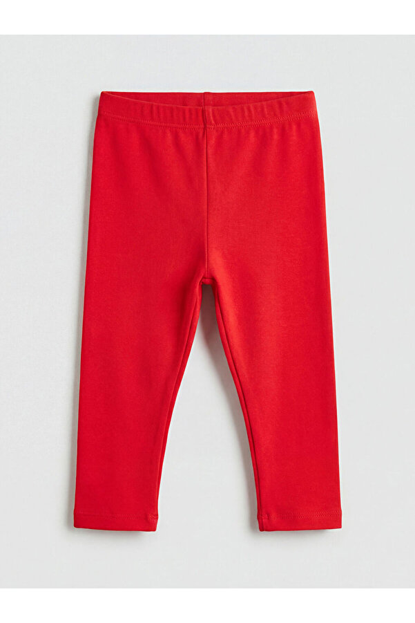 LC Waikiki LCW babyKırmızı Beli Lastikli Kız Bebek Tayt