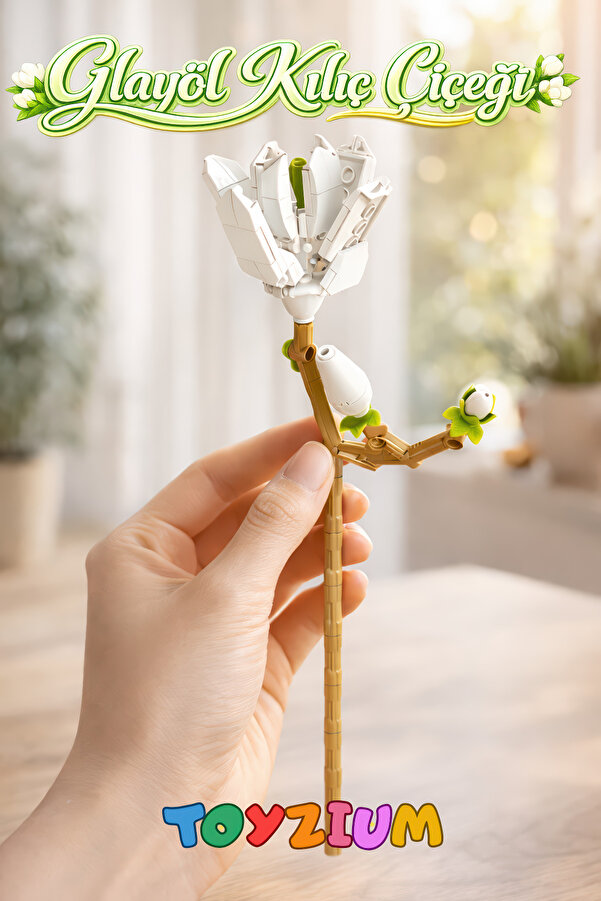 Shem Florist Yulan Manolyası Yapı Blok Çiçek Seti (96 Parça) - Yulania Denudata Plant Series