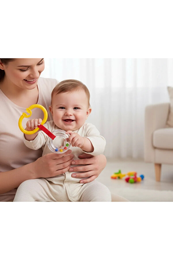 Babyjem Pusete Asılabilir Oval Sesli Çıngırak Sarı