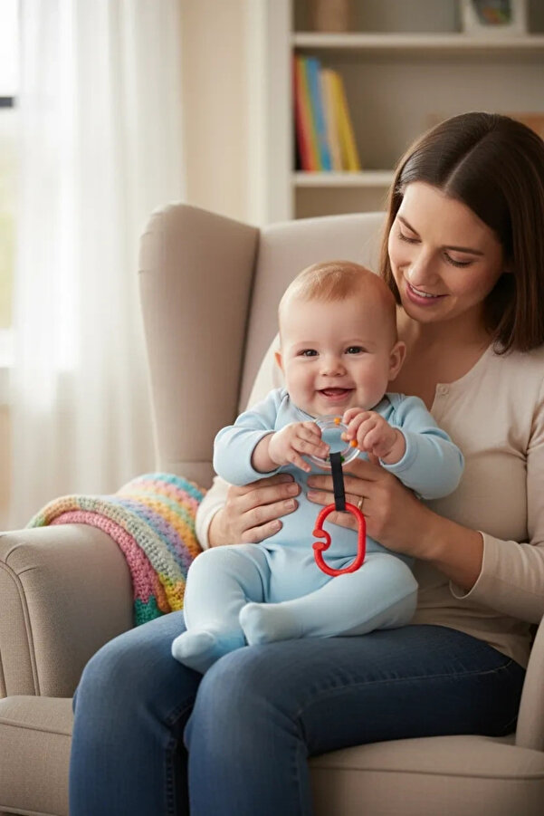 Babyjem Çıngıraklı Puset Halkası Oval