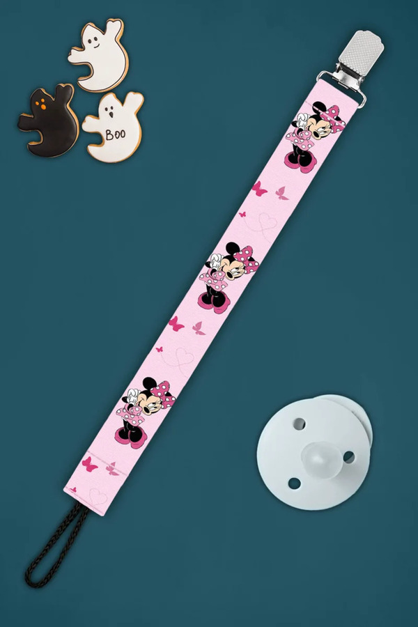 Apptakı Desenli Bebek Emzik Askısı Emzik Zinciri Emzik Tutacağı Emzirme Aksesuarı Mmm - EMZ0032